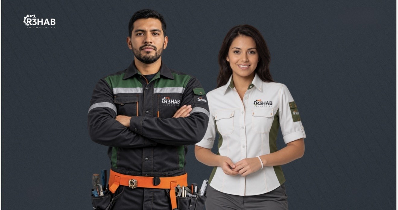 Equipo de trabajo de R3HAB Industrial con uniforme corporativo